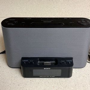 Sony am/fm radio - iPod dock or phone dock and clock